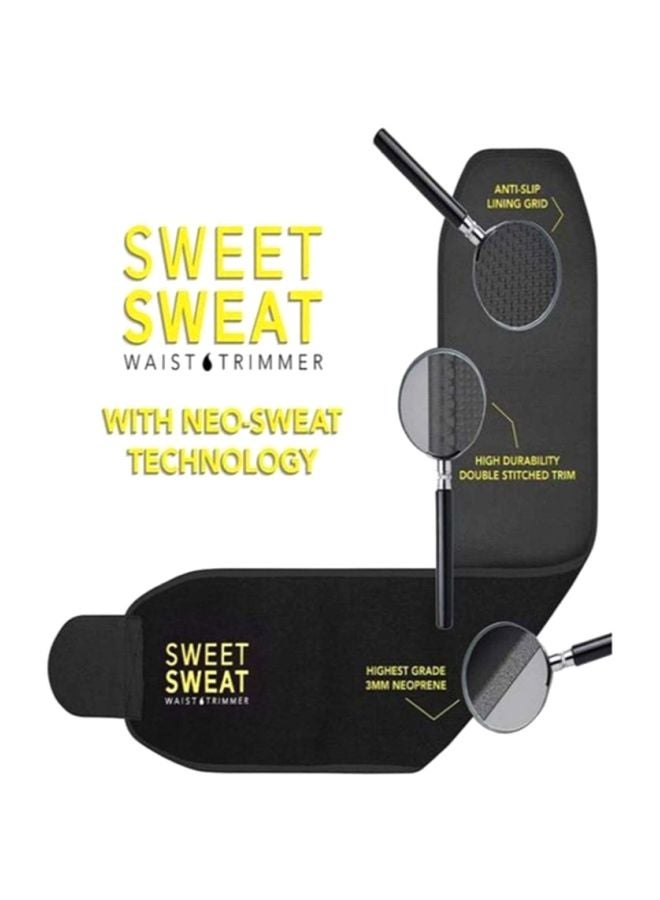 Sweet Sweat Sweet Sweat Waist Trimmer for Women and Men Black /Yellow X-Large XL  - Image 2
