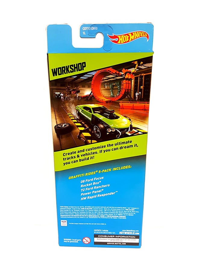 5-Piece Graffiti Rides Model Car Set 1806 29x 11 x 4.2cm