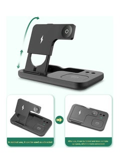 Generic 4 In 1 Wireless Charger for Mobile Phone Black  - Image 2