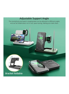 Generic 4 In 1 Wireless Charger for Mobile Phone Black  - Image 3