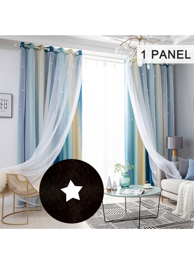 2-Piece Star Hollow Style Curtains Multicolour 63x53cm - v1616578566/N45728173A_1