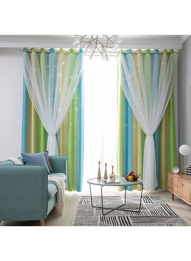 ستائر بتصميم تجاويف على شكل نجوم من قطعتين متعدد الألوان 85x53بوصة - v1616578607/N45728166A_3