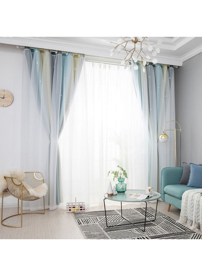 ستائر بتصميم تجاويف على شكل نجوم من قطعتين متعدد الألوان 85x53بوصة - v1616578707/N45728165A_4