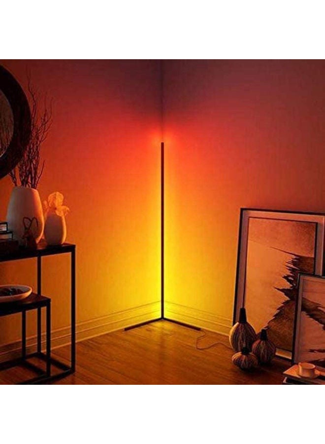 Smart RGB Floor Lamp With Remote Control Black 140x40cm - Image 2