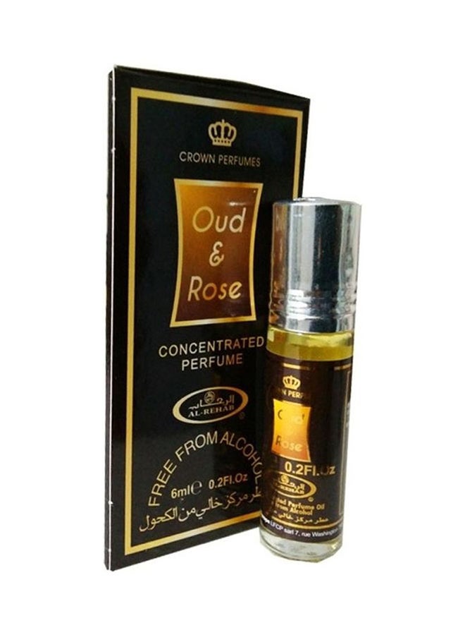 Al Rehab 6-Piece Oud And Rose Concentrated Perfume Oil 6ml  - Image 1