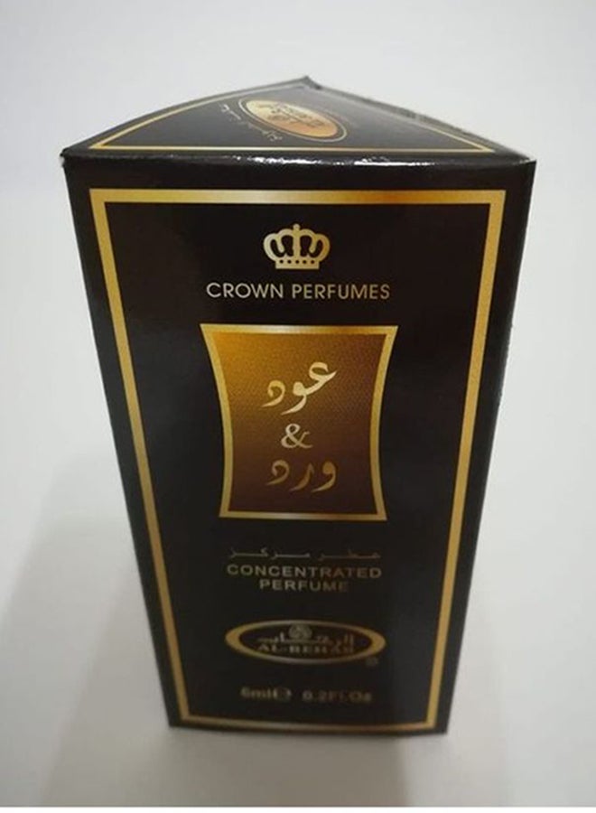 Al Rehab 6-Piece Oud And Rose Concentrated Perfume Oil 6ml  - Image 2