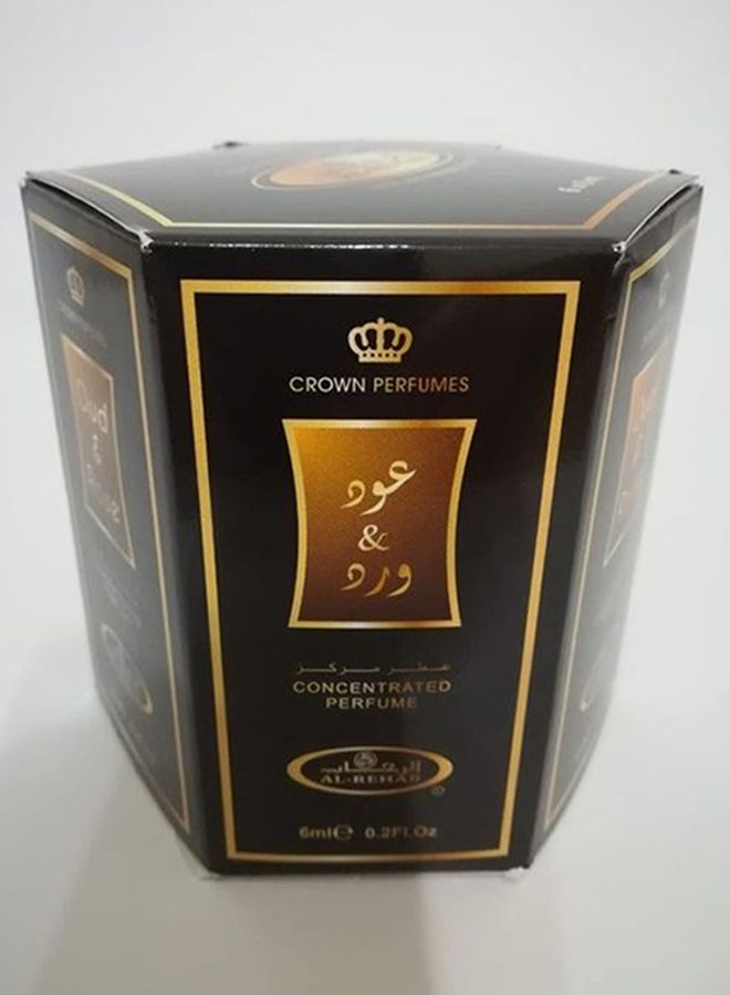 Al Rehab 6-Piece Oud And Rose Concentrated Perfume Oil 6ml  - Image 3