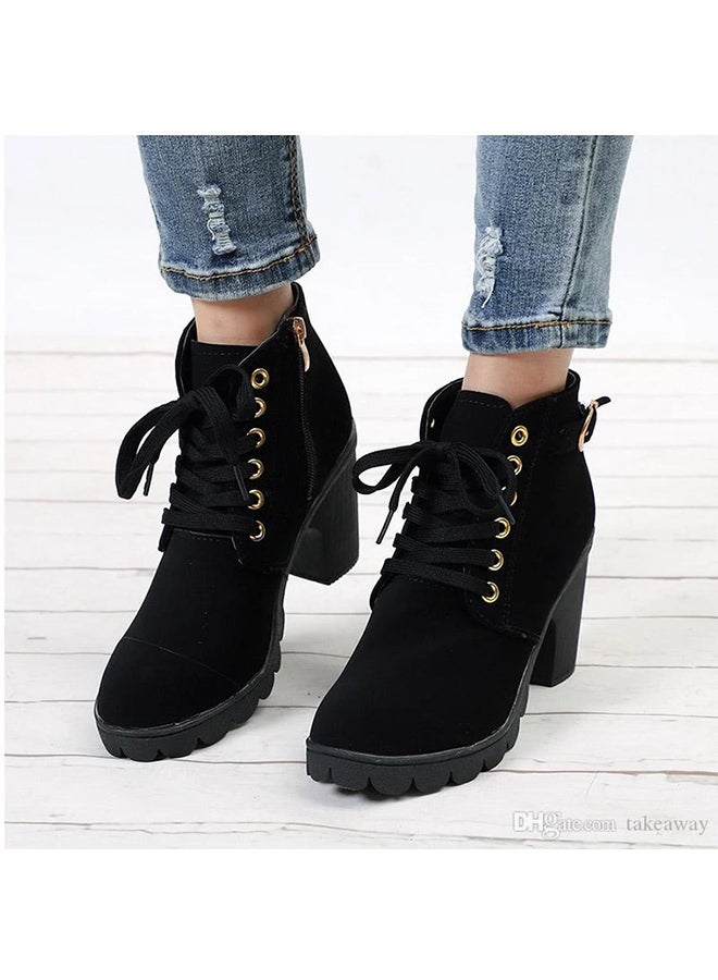 Generic - Heeled Ankle Boots Black - Image 1