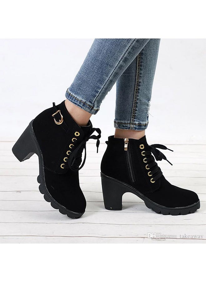 Generic - Heeled Ankle Boots Black - Image 1