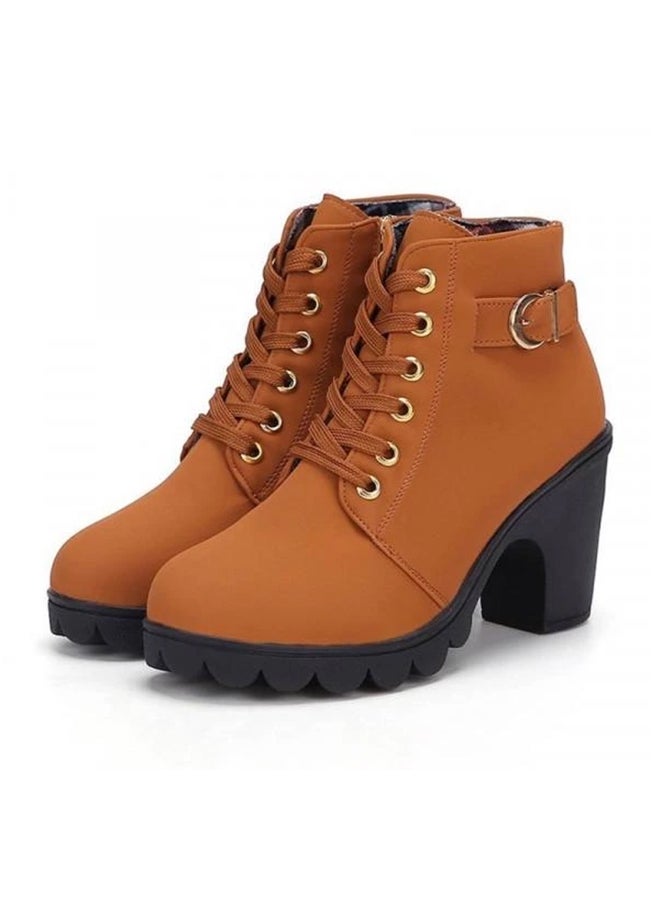Heeled Ankle Boots Brown  - Image 3