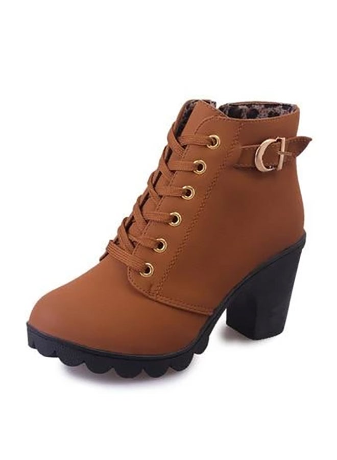Heeled Ankle Boots Brown  - Image 2
