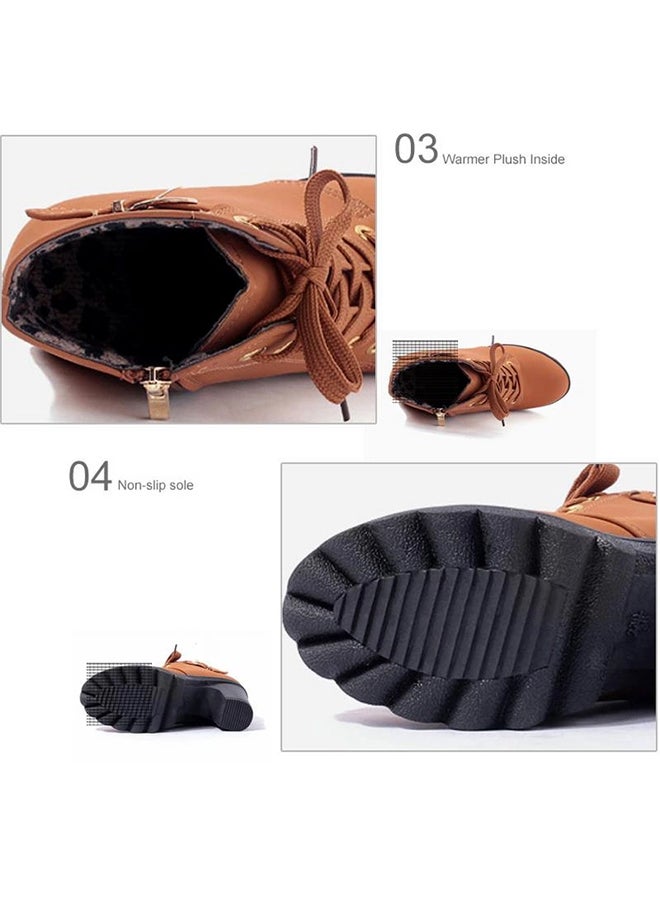 Generic - Heeled Ankle Boots Brown - Image 1