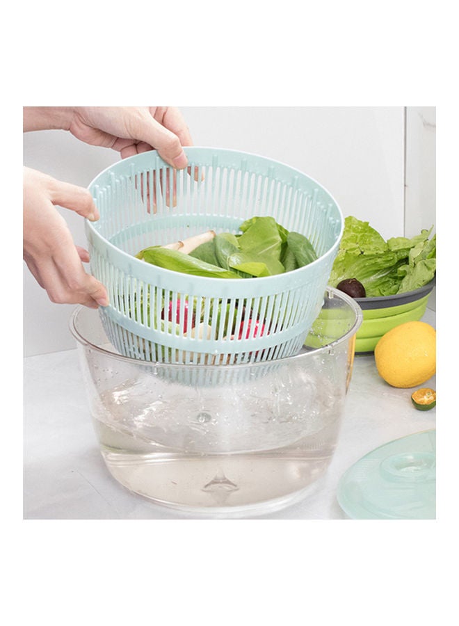 Salad Spinner Dryer Basket Green/Clear 25x17x25cm - v1616580602/N45728797A_3