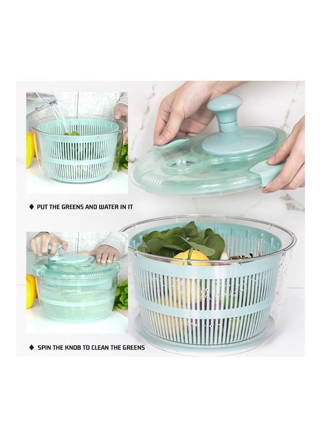 Salad Spinner Dryer Basket Green/Clear 25x17x25cm - v1616580603/N45728797A_2