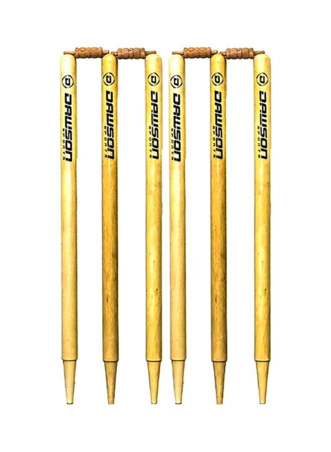 DAWSON SPORTS 6-Piece Wooden Cricket Stumps With Bails  - Image 1