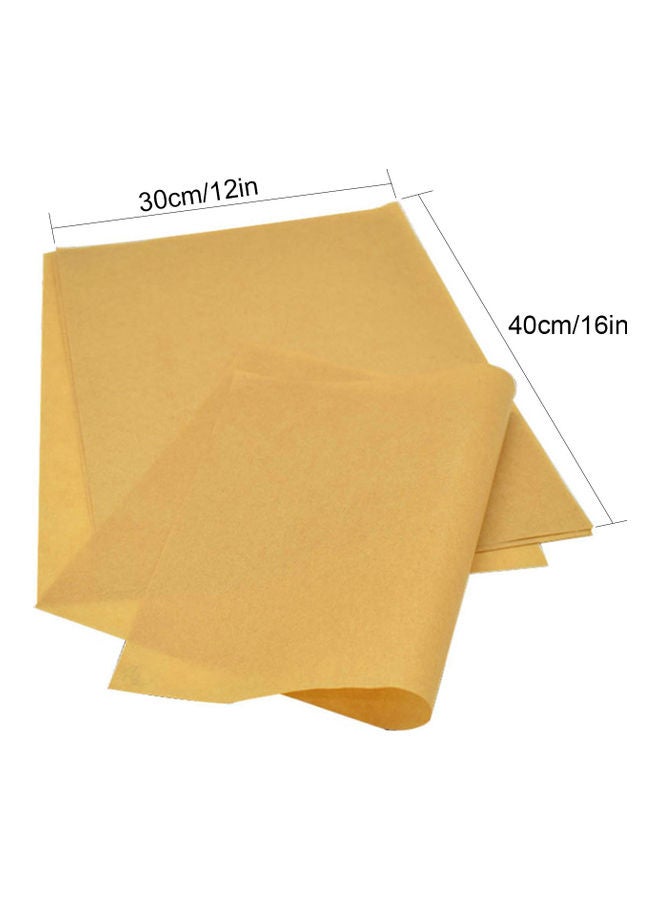 100-Piece Parchment Paper Set Yellow 12x16inch - Image 4