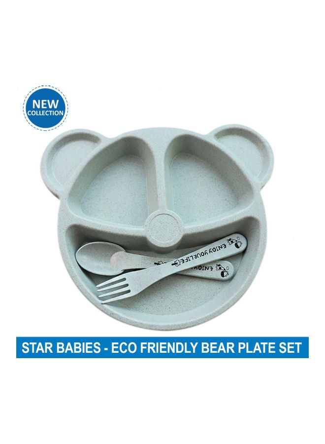 ستار بيبيز طقم أطباق طعام مقسمة على شكل دب مكون من 3 قطع - Image 2