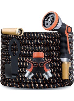 Water Hose Nozzle Sprayer With 10 Spray Patterns Black/Orange