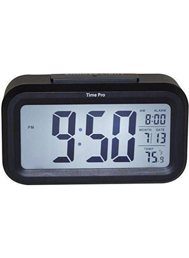 ساعة منبه مضيئة بشاشة LED كبيرة أسود 135*75*45سم