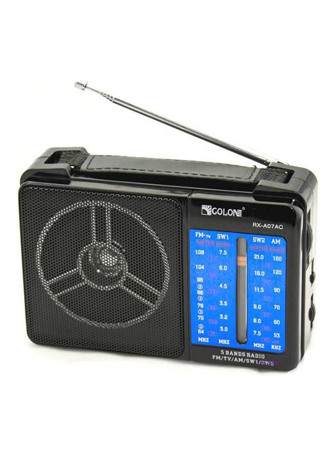 جولون راديو كهربائي بتصميم كلاسيك و4 موجات من جولون RX-A06AC أسود - Image 1