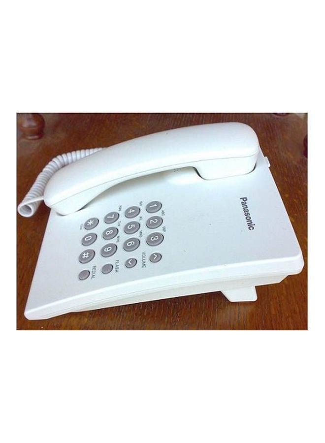 باناسونيك هاتف متكامل سلكي بخط مفرد أبيض - Image 1