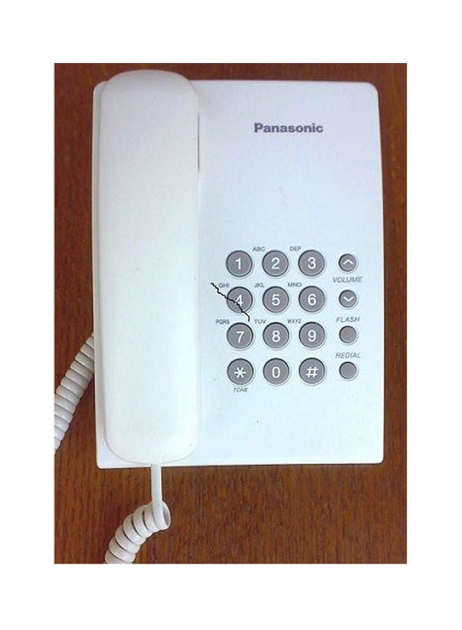 باناسونيك هاتف متكامل سلكي بخط مفرد أبيض - Image 2