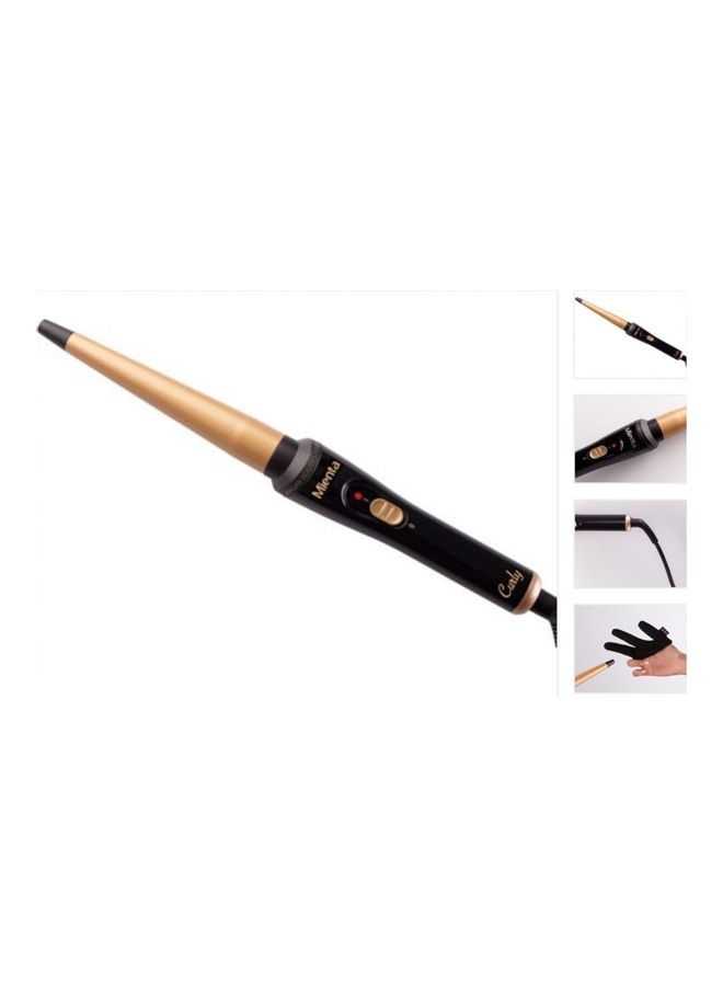 Mienta - Hair Straightener Curly Black And Gold - Image 1