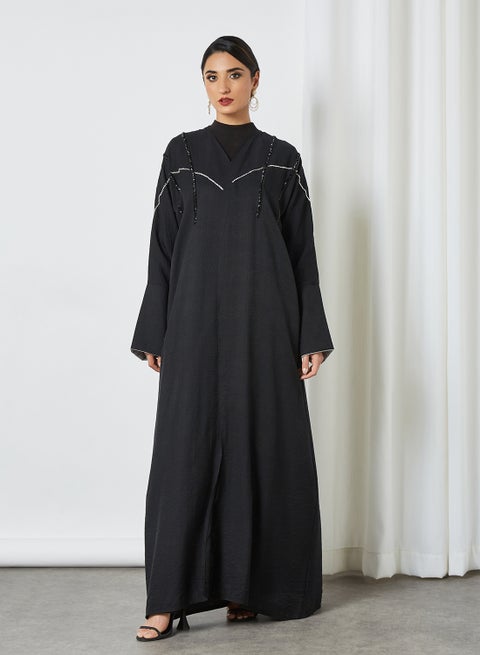 Embellished Abaya Black