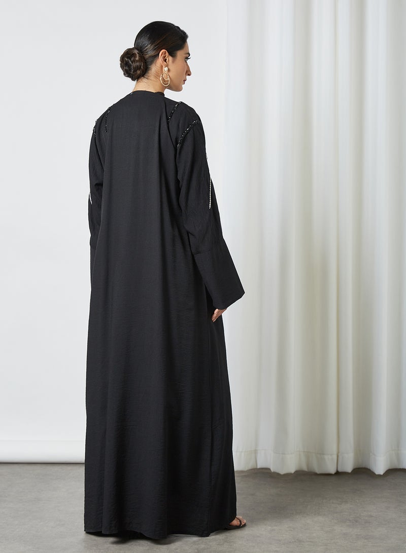 Embellished Abaya Black