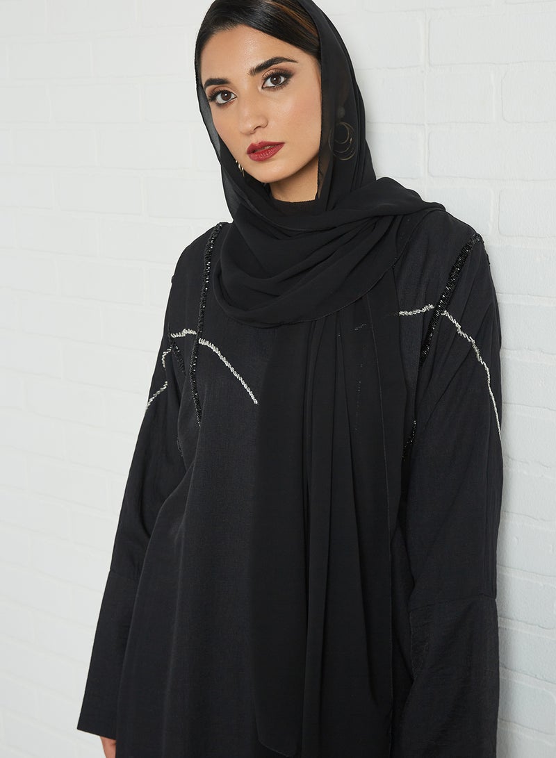 Embellished Abaya Black