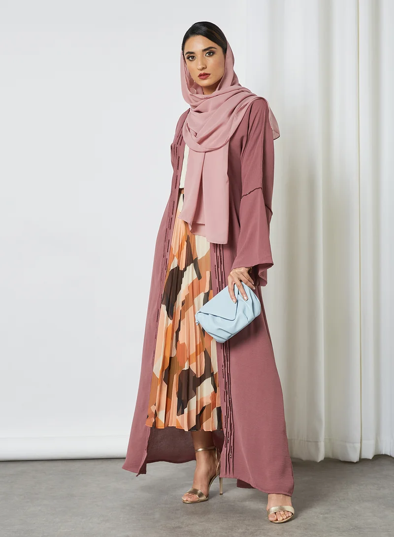 Ajooni Pleat Embellished Abaya
