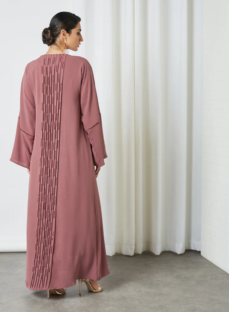 Ajooni Pleat Embellished Abaya