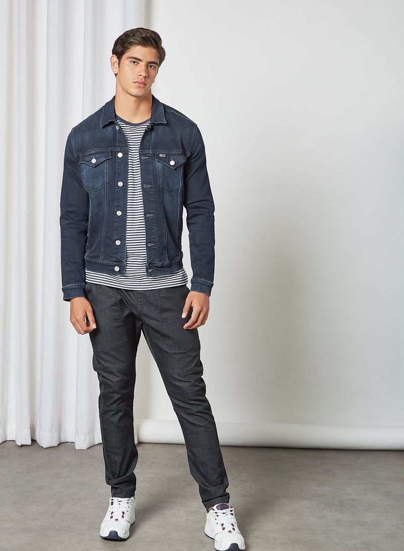 TOMMY JEANS - Washed Denim Jacket Cornell Bl Bk Str - Image 1