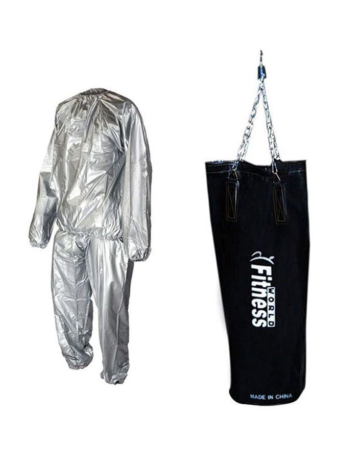 Fitness World Sand Boxing Bag With Sauna Suit  - Image 1
