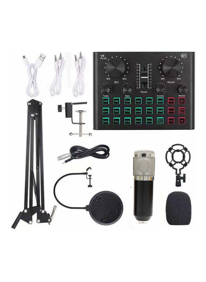 Multifunctional Live Sound Card and Suspension Microphone Kit I-7695-9 Multicolour - Image 1