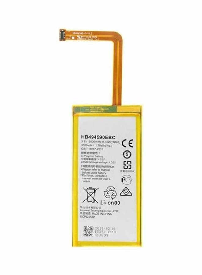 كابتن تيك - بطارية بديلة لهاتف هواوي هونر 7 جلوري PLK-TL01H ATH-AL00 PLK-AL10 3100.0 mAh - Image 1