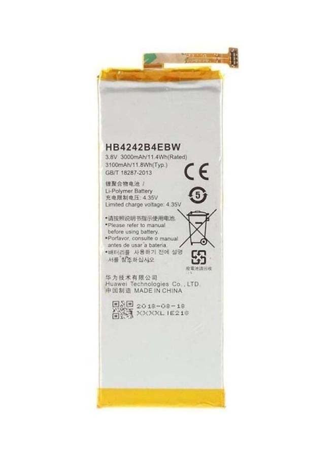 Captaintech 3000.0 mAh Replacement Battery For Huawei Honor 7i / 6 / H60-L01 L02 L11 L04 CHE1-CL20 6 Mulan Silver - Image 1