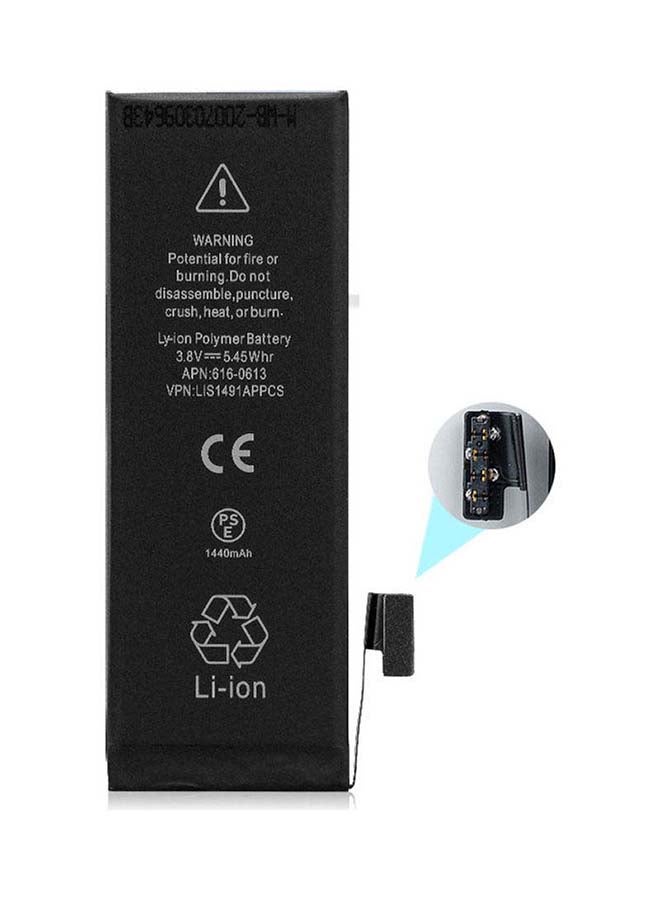 كابتن تيك بطارية بديلة لهاتف أبل آيفون 5 1440.0 mAh أسود - Image 1