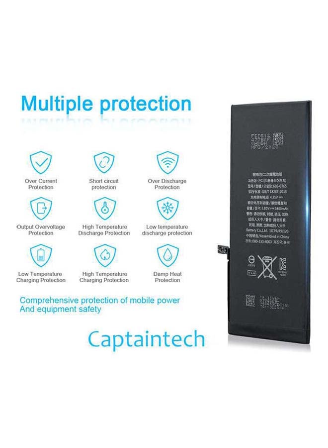 Captaintech - 1810.0 mAh Replacement Battery For Apple iPhone 6 Black - Image 1