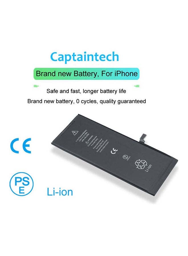 Captaintech - 1810.0 mAh Replacement Battery For Apple iPhone 6 Black - Image 1