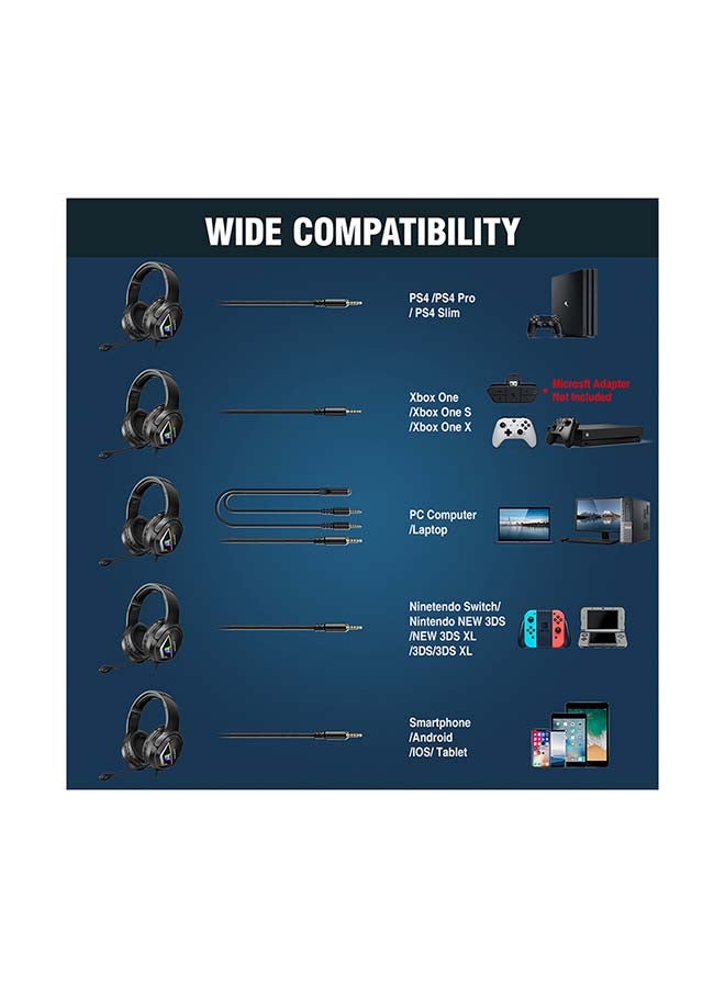 onikuma Wired Stereo Headphone With Microphone RGB PC  - Image 3
