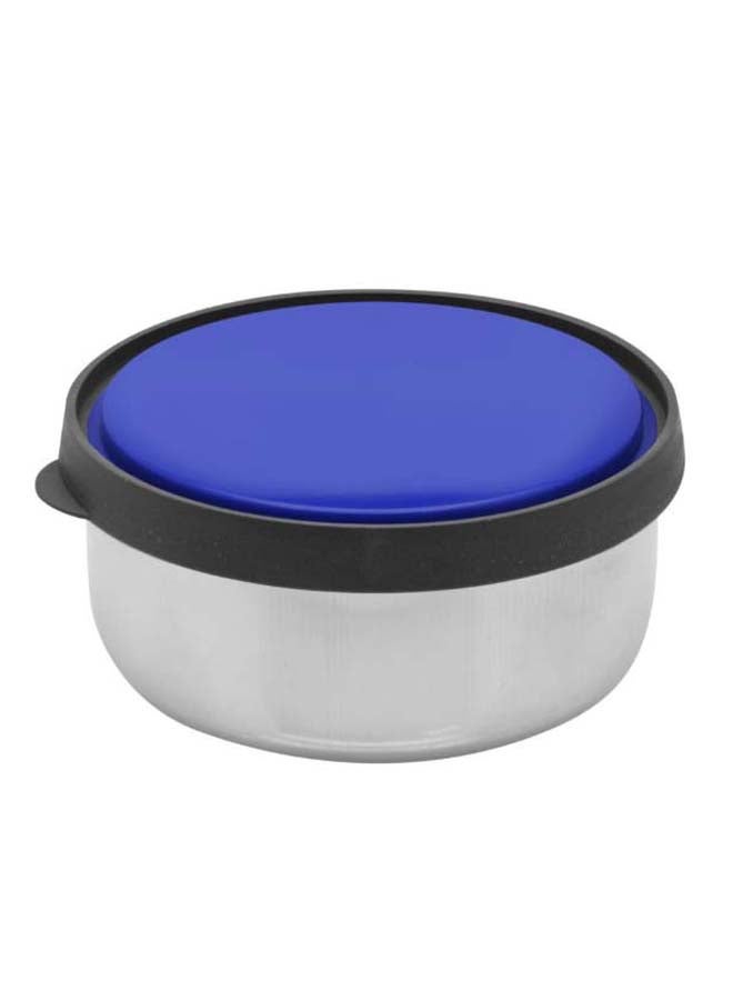 RAJ Stainless Steel Storage Bowl With Lid Silver/Blue 12cm  - Image 2