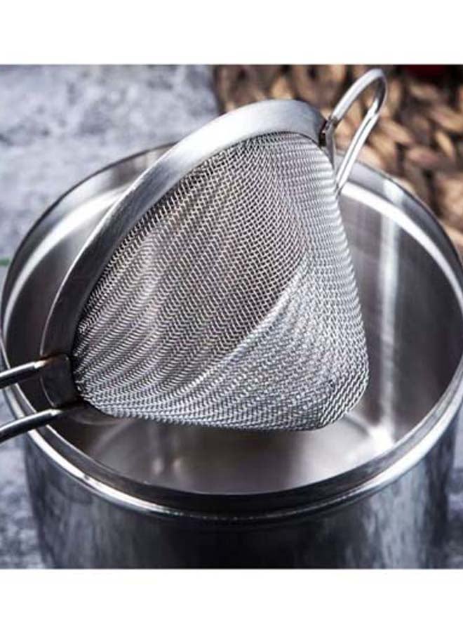 Stainless Steel Conical Strainer Silver 34x10x13cm