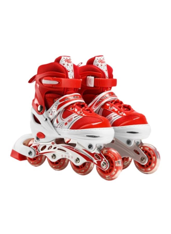 Cool Baby LED Fully Flash Inline Roller Skates with Protective Suit For Kids Girls & Boys 38.5x65x65cm - Image 1