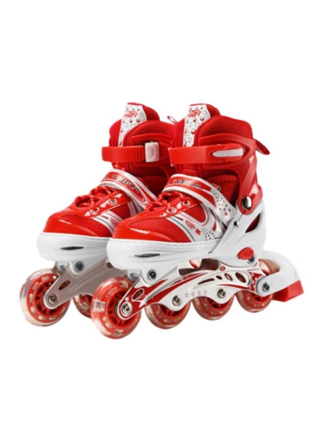 Cool Baby LED Fully Flash Inline Roller Skates with Protective Suit For Kids Girls & Boys 38.5x65x65cm - Image 2