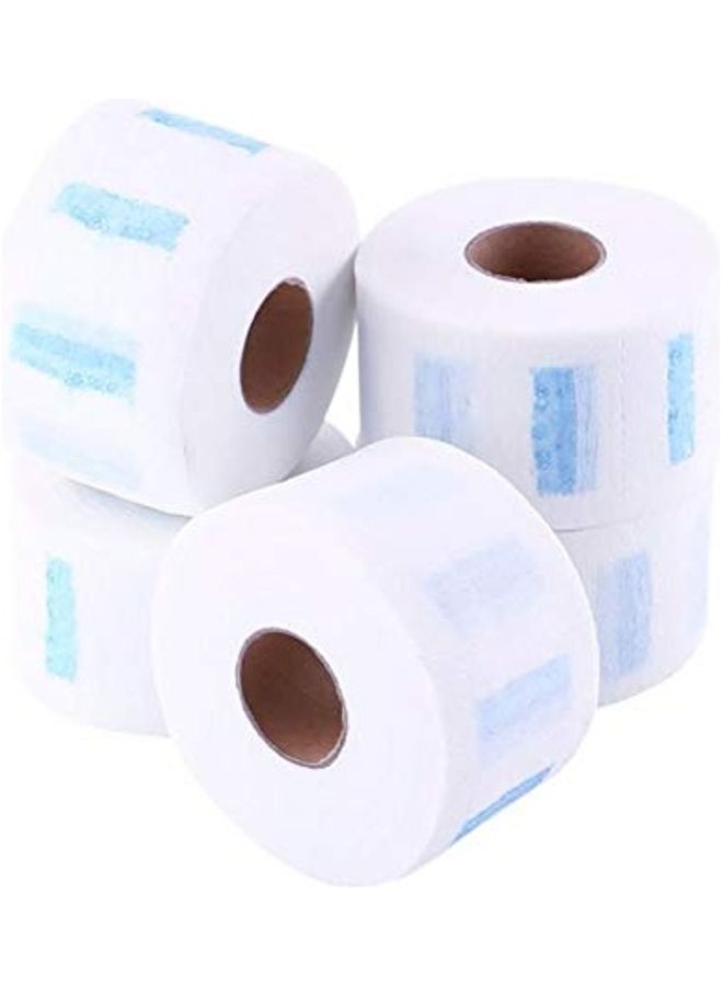 5-Piece Rolls Disposable Salon Neck Paper White - Image 1