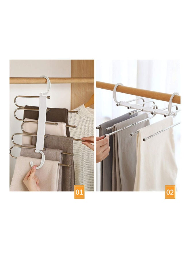 آيسانك علاقة ملابس مضادة للصدأ من 5 طبقات أبيض - Image 3