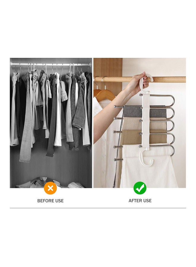 آيسانك علاقة ملابس مضادة للصدأ من 5 طبقات أبيض - Image 5