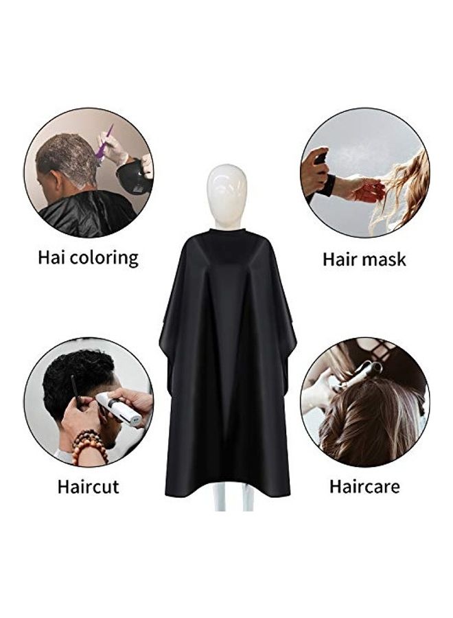 Generic 6-Piece Professional Hair Cutting Cape Black 55x35inch - Image 2