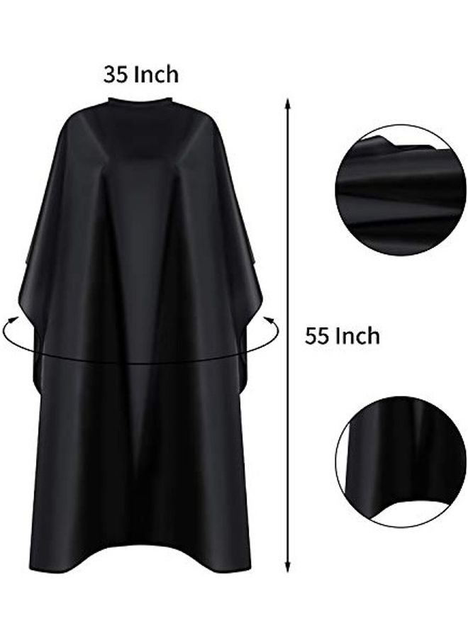 Generic 6-Piece Professional Hair Cutting Cape Black 55x35inch - Image 5